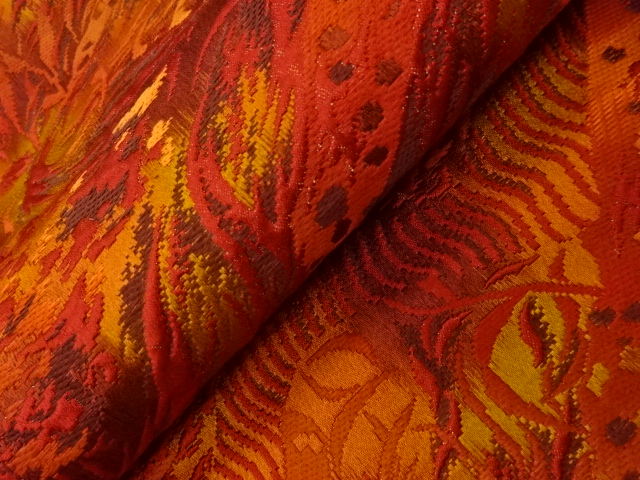  抽象模様織出し名古屋帯